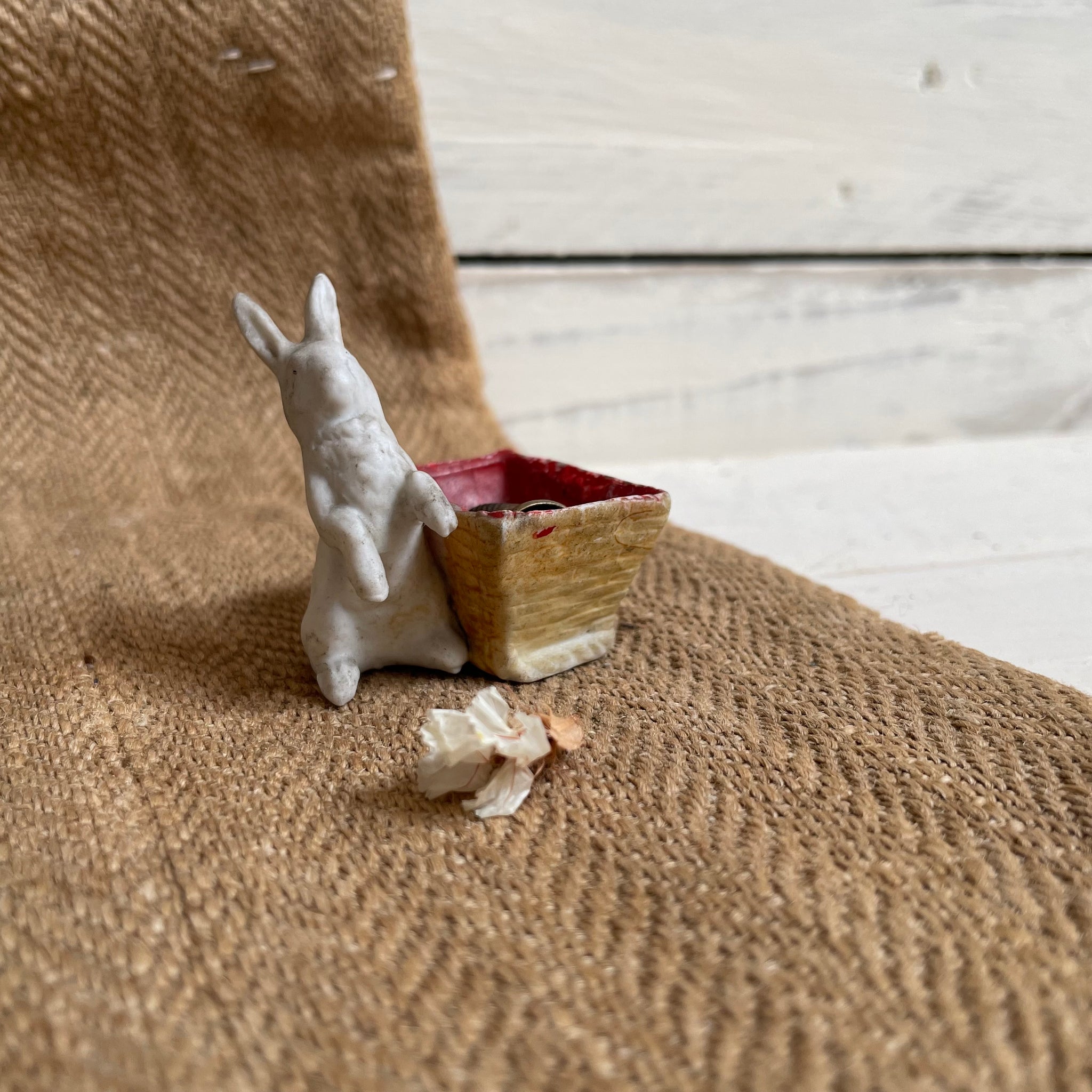 Antique Rabbit Thimble Holder