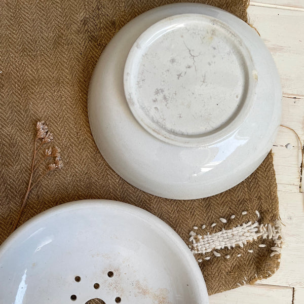 Antique Draining Plate & Bowl
