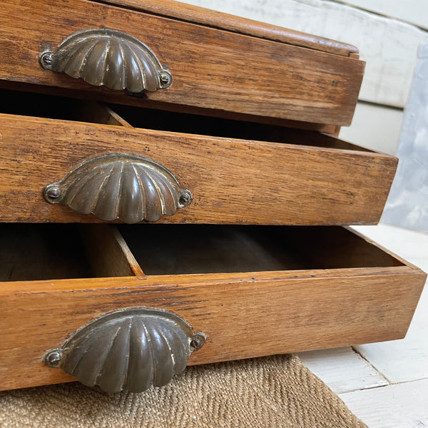 Antique Clam Handle Apprentice Drawers