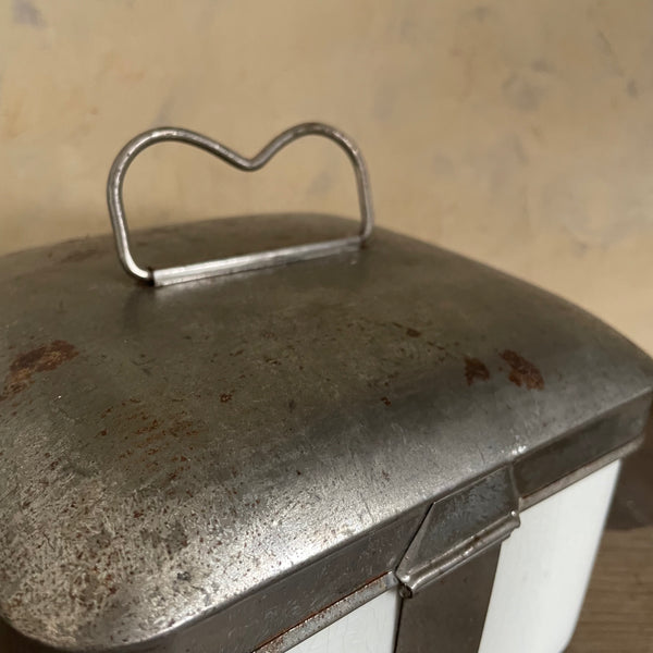 Antique Square Ironstone Picnic Box