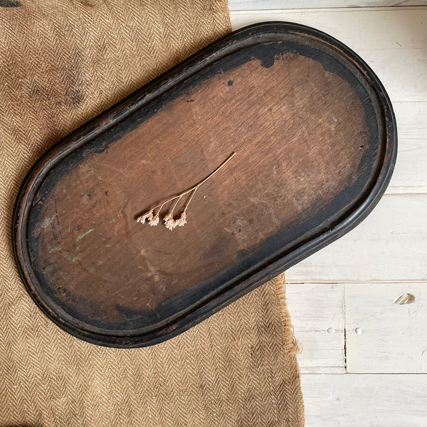 Antique Oval Dome Wood Base