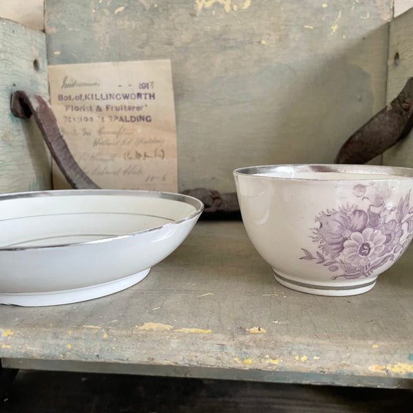 Pretty Antique Bowl/Cup & Plate