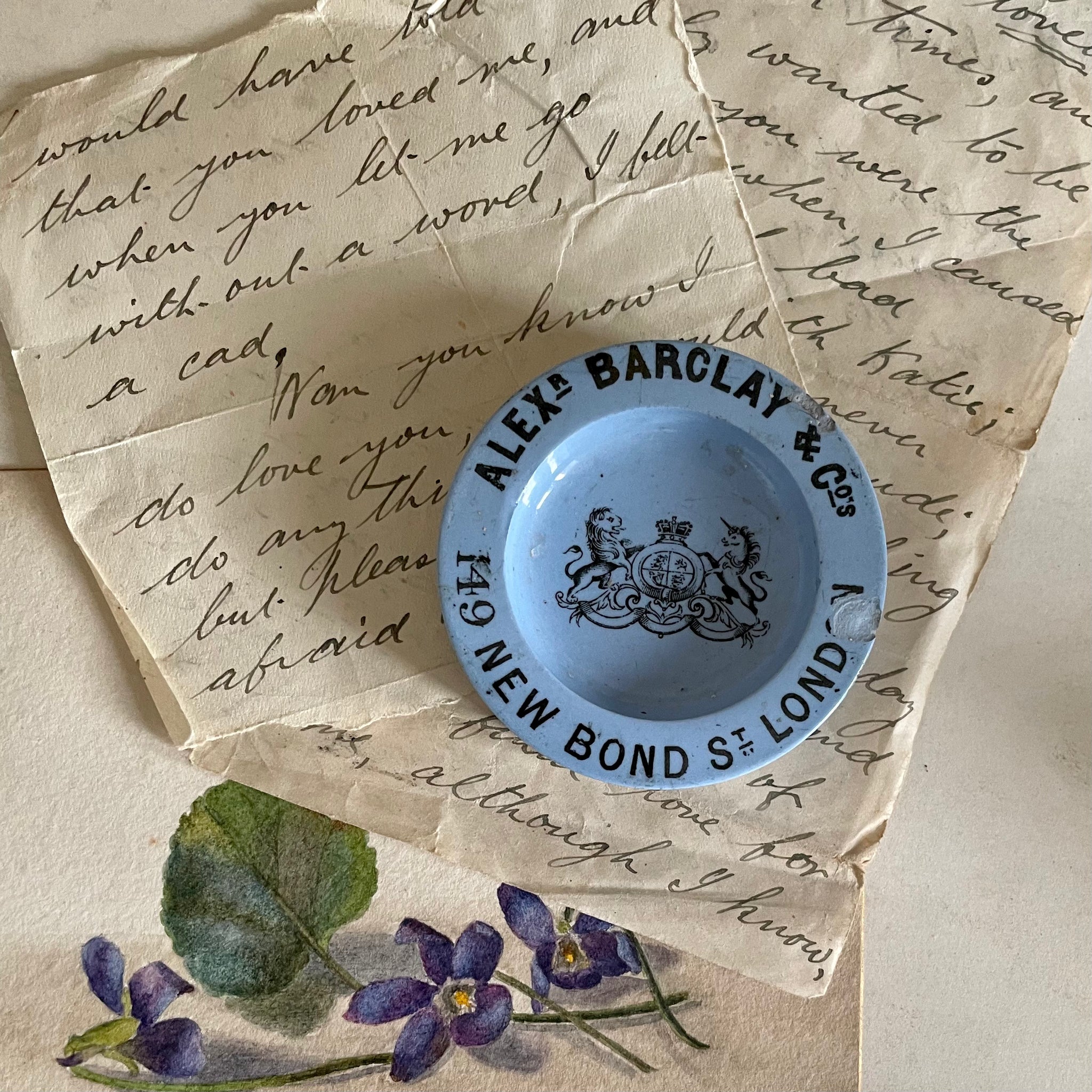 Antique Advertising Barclay & Co Dish