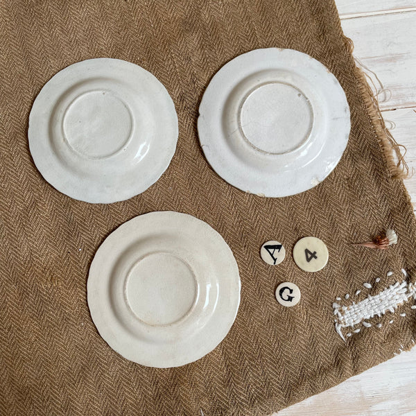 Three Vintage Pretty Floral Rimmed Plate