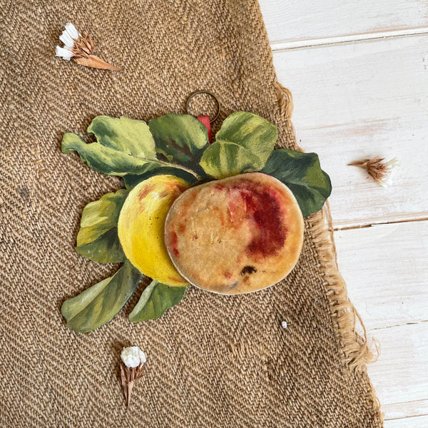 Vintage Peach Velvet Pin Cushion