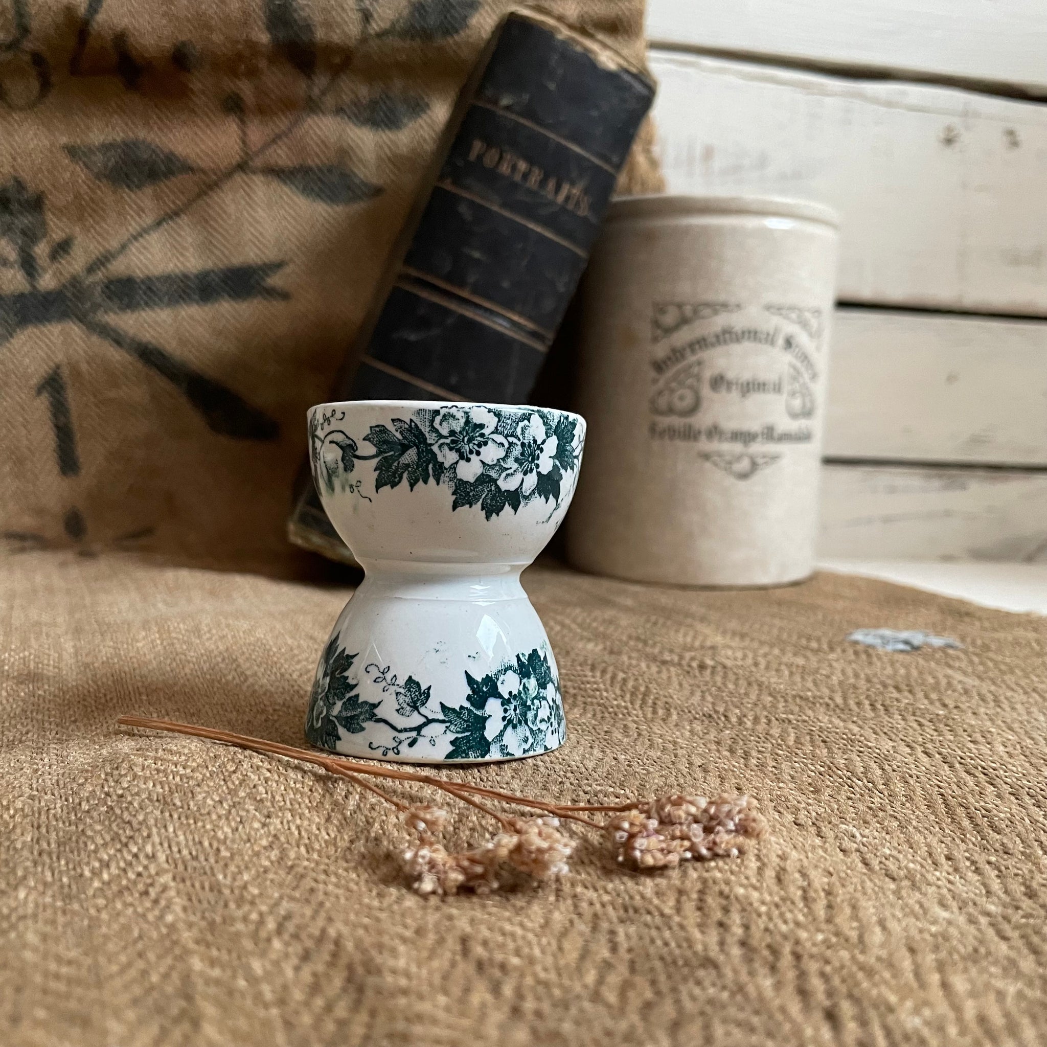 Pretty Antique Transfer Egg Cup