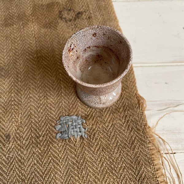 Antique Crazed Egg Cup