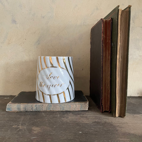 Victorian 'Love the Giver' Mug