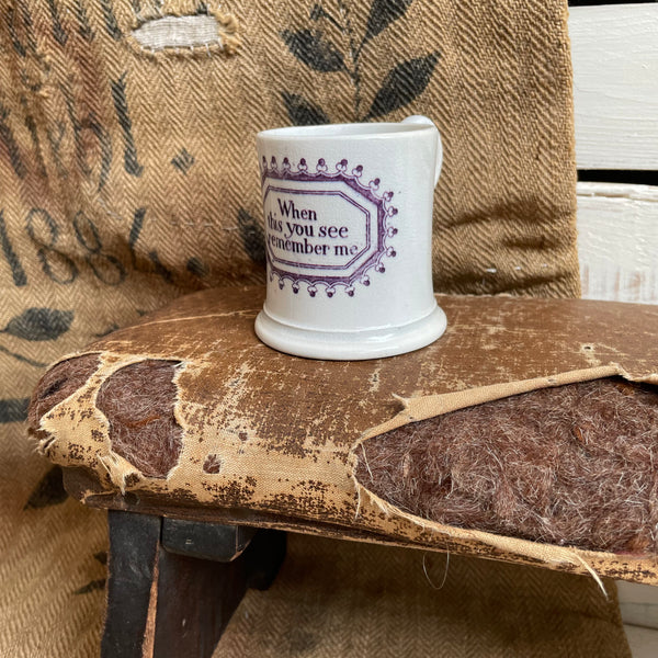 Antique 1840s Motto Mug