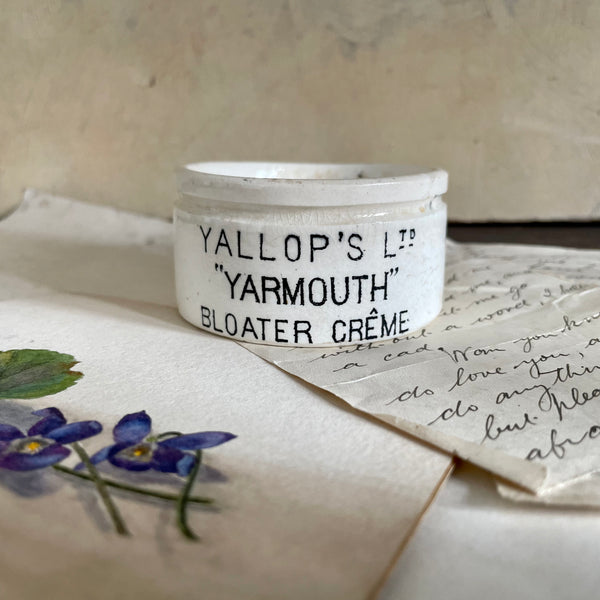 Antique Yallops Bloater Crême Pot