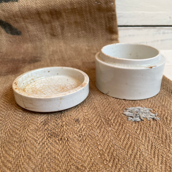Plain Antique Chemist Trinket Pot