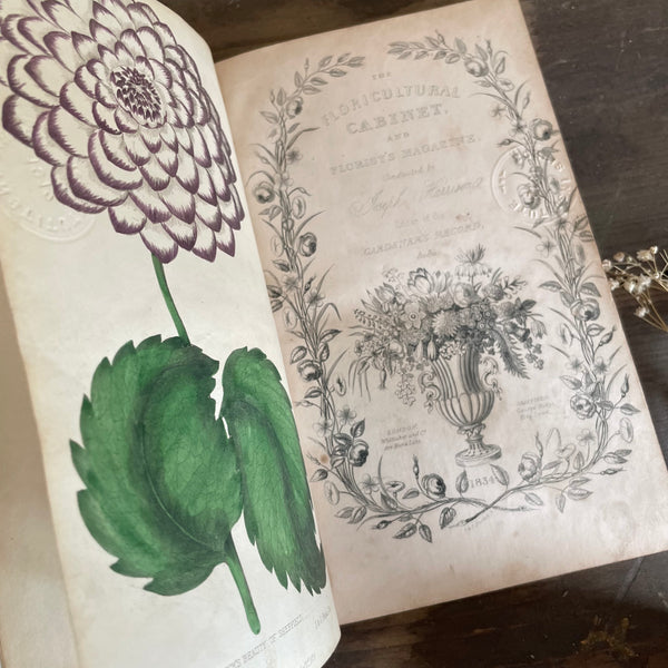 Antique 1834 Floricultural Book