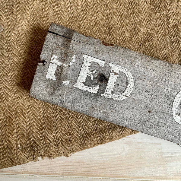 Vintage Red Cottage Sign
