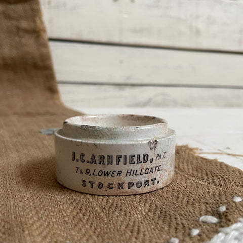 Antique J.C.ARNFIELD Chemist Pot