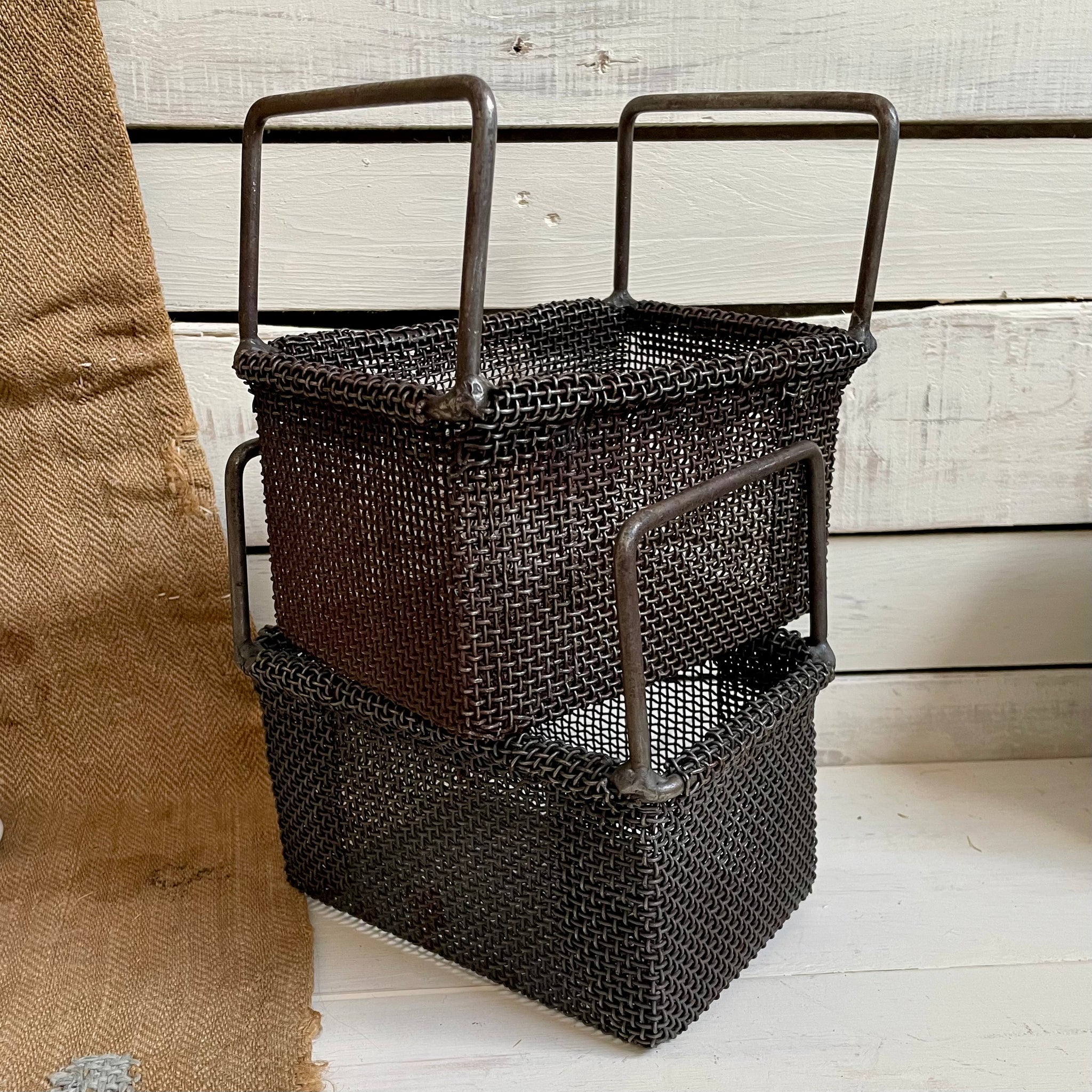 Original Vintage Metal Basket