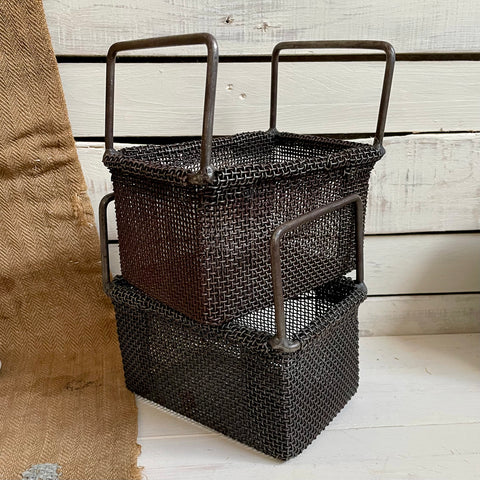 Original Vintage Metal Basket