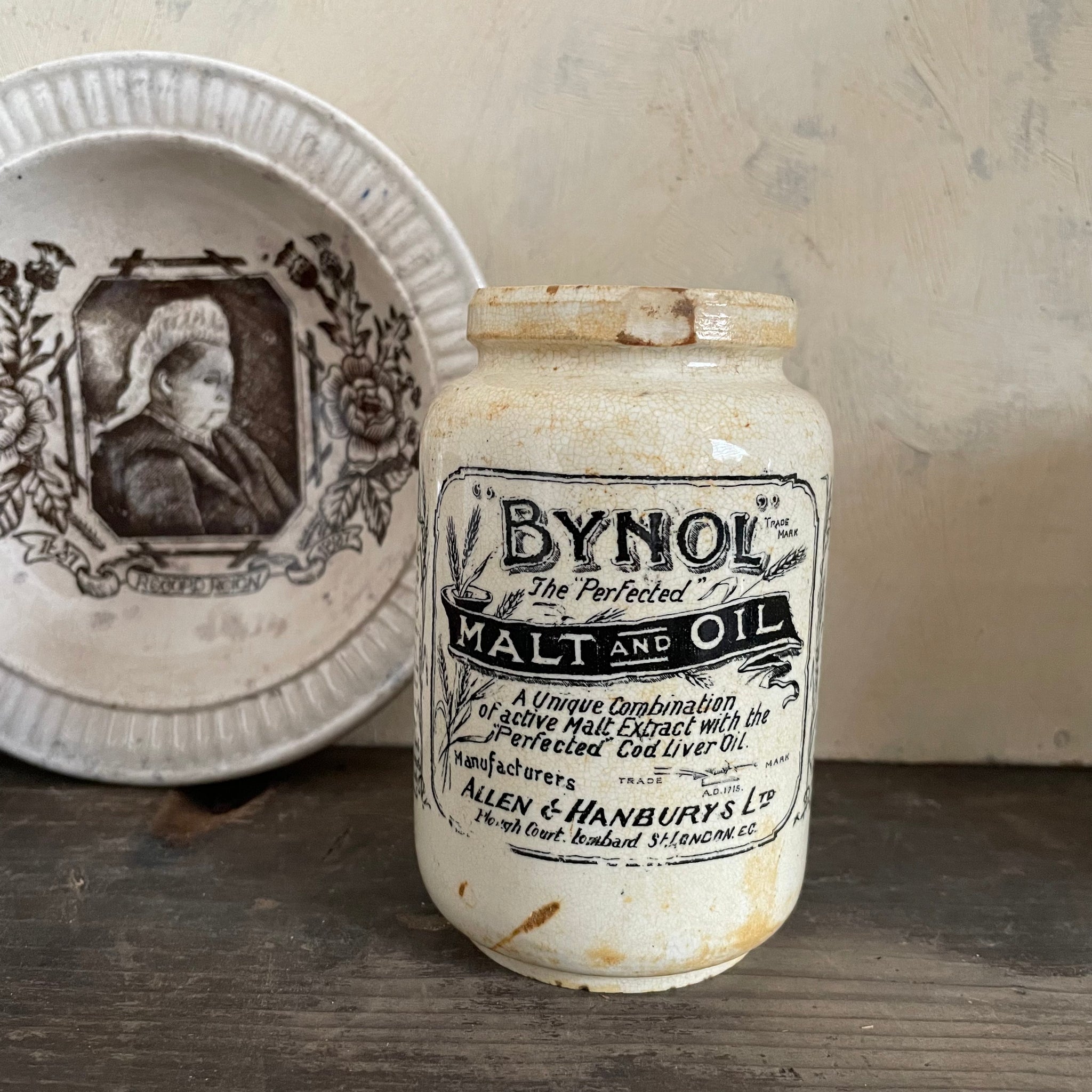 Antique Bynol Malt & Oil Pot
