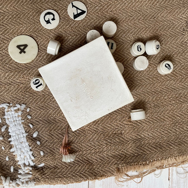 Rare Antique Ceramic Numbers