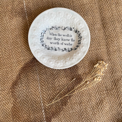 1840s Motto Plate -  Worth The Water