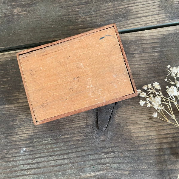 Antique Advertising Slide Lid Box