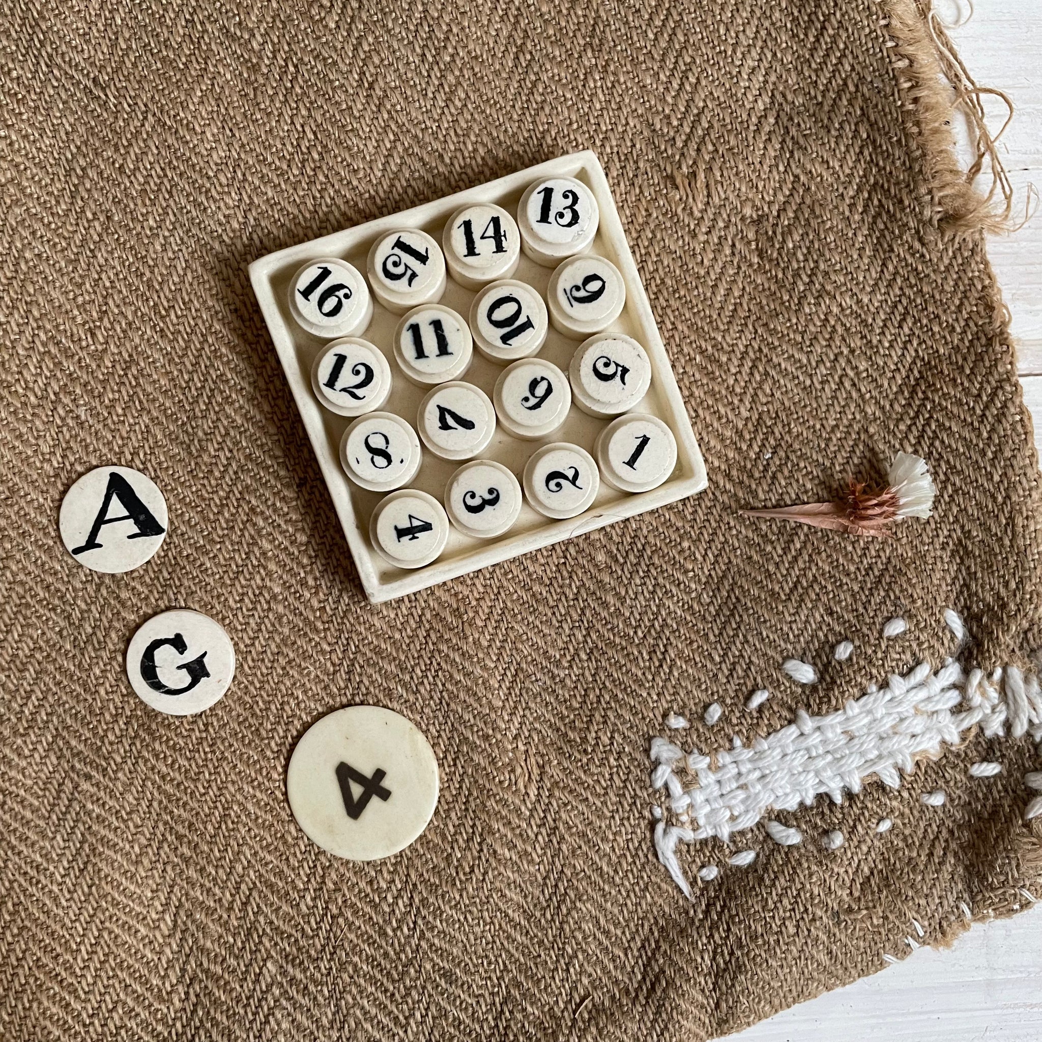 Rare Antique Ceramic Numbers