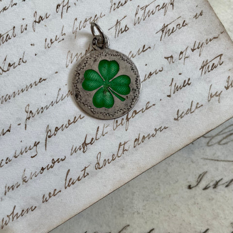 Four Leaf Clover Enamel Love Token