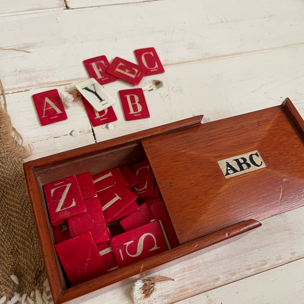 Antique French Bone Spelling Letters