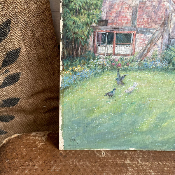 Vintage Cottage Painting