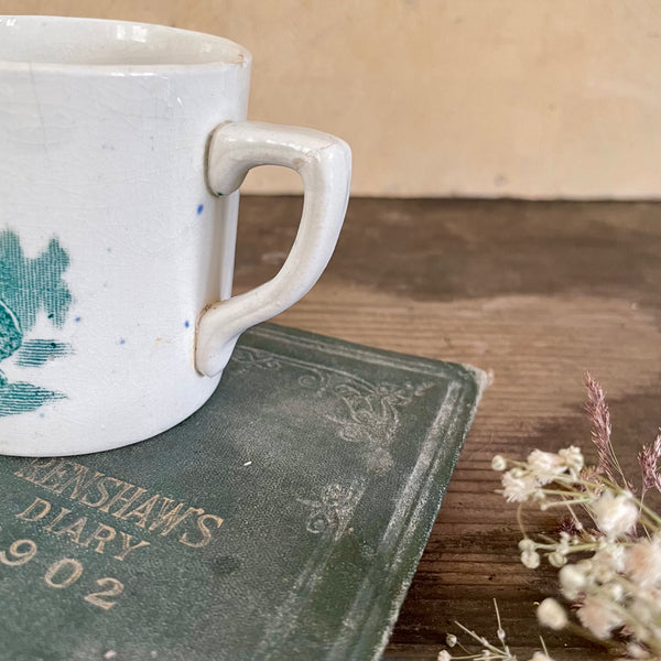 Antique First Lesson Staffordshire Mug