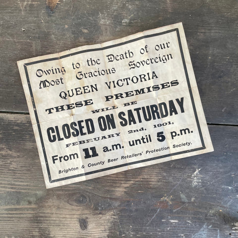 Antique Death of Queen Victoria Poster