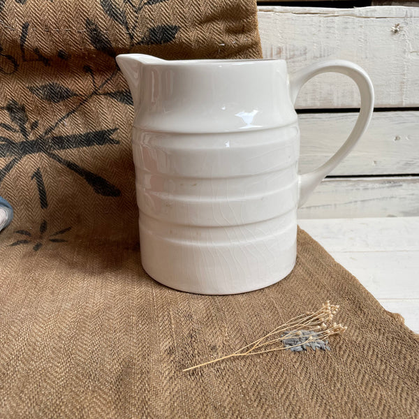Vintage White Band Jug