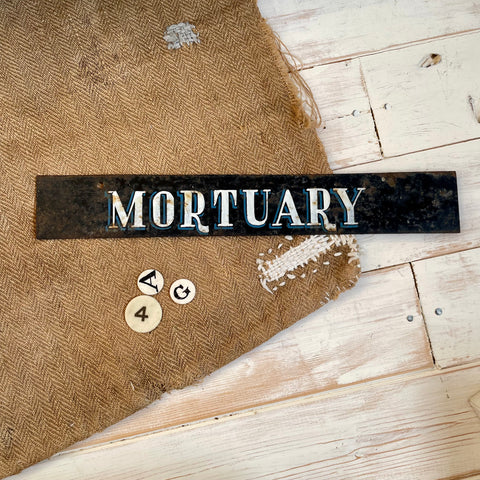 Antique Mortuary Sign