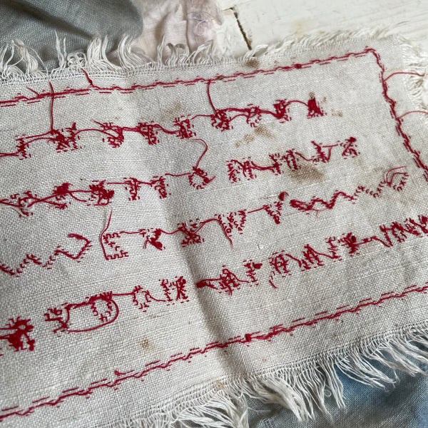 Antique 1901 Marie Mouteau Sampler