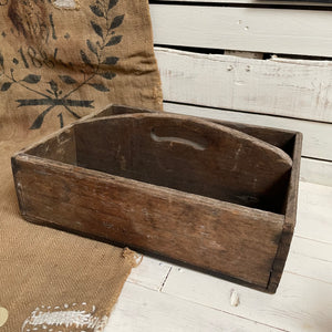 Antique Wooden Handle Trug Tray