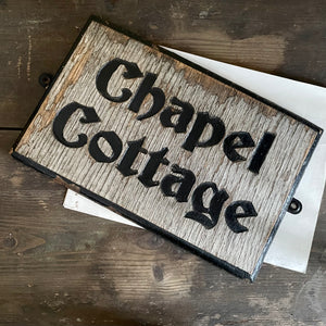 Antique Chapel Cottage Sign