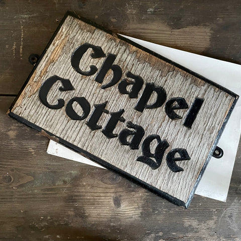 Antique Chapel Cottage Sign