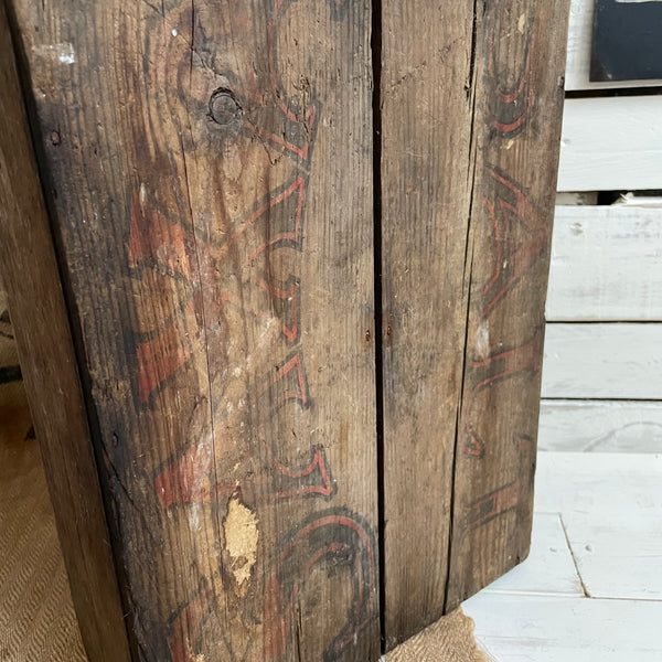 Antique Wooden Handle Trug Tray