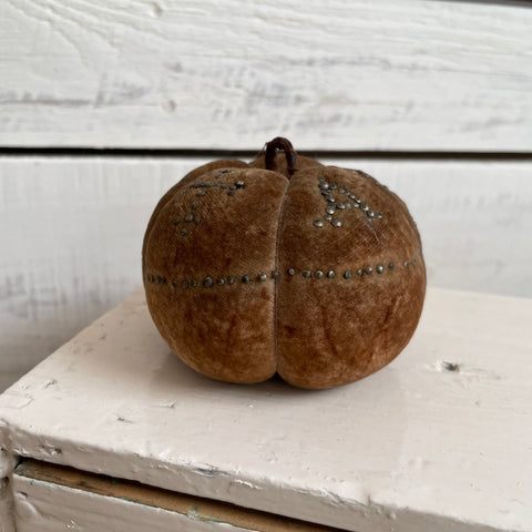 Rare Victorian Pumpkin Pin Cushion