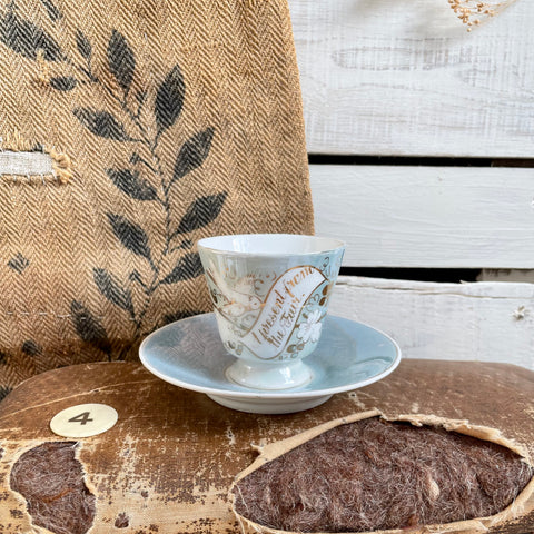 Antique A Present From The Fair Tea Cup & Saucer