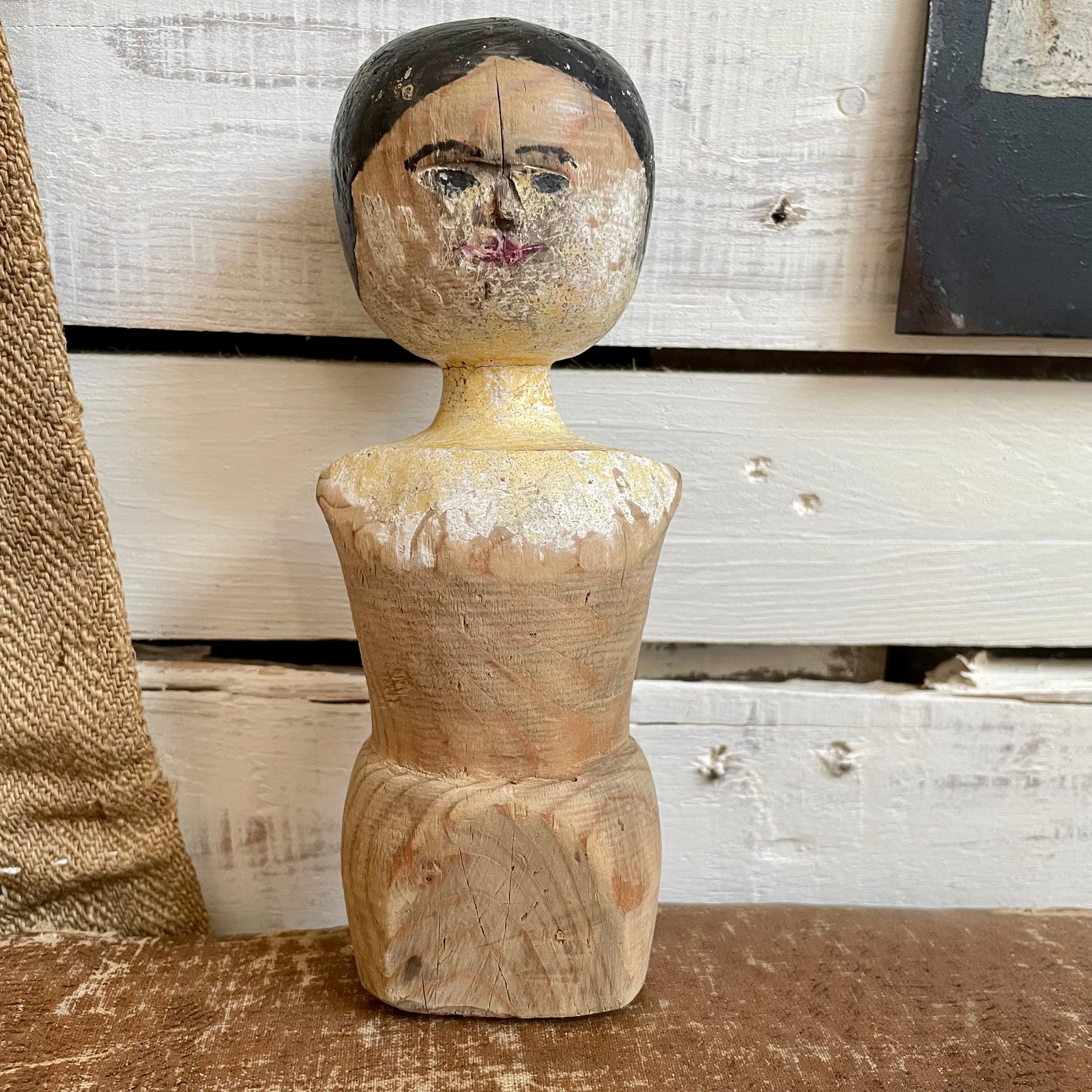 Antique Grodnertal Peg Doll