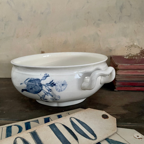 Vintage Blue Patterned Tureen