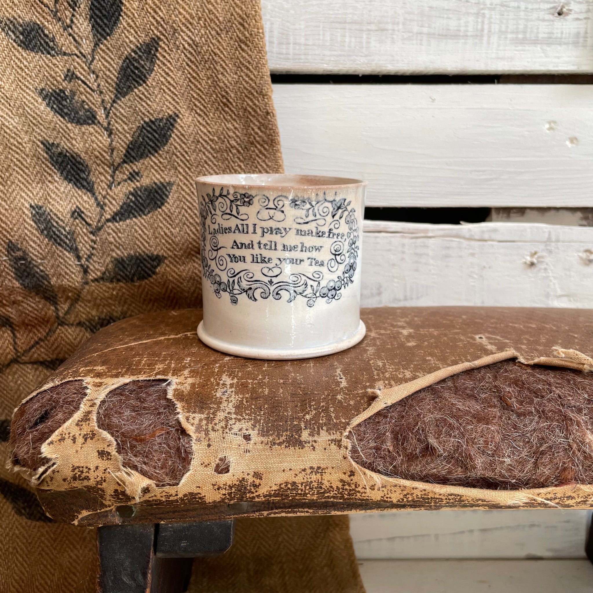 Staffordshire Antique Motto Mug