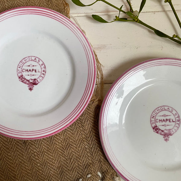 Two Pretty Antique St Nicholas Plates