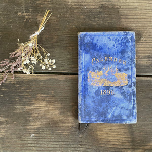 Antique Worn Velvet 1896 Diary