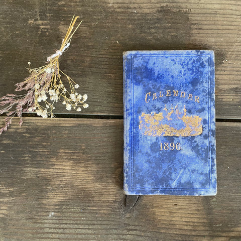 Antique Worn Velvet 1896 Diary