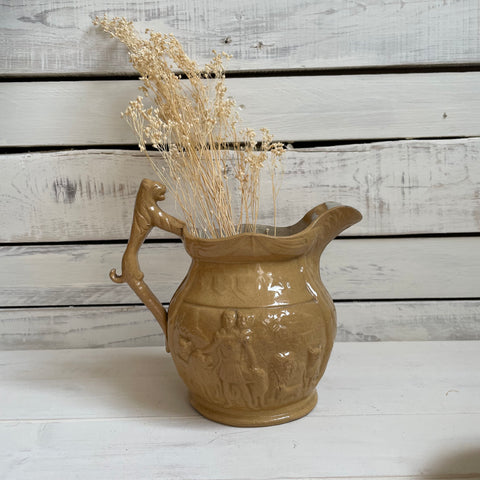 Antique Crazed Lion Jug