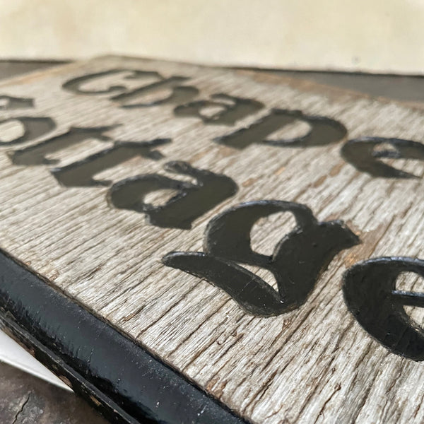 Antique Chapel Cottage Sign