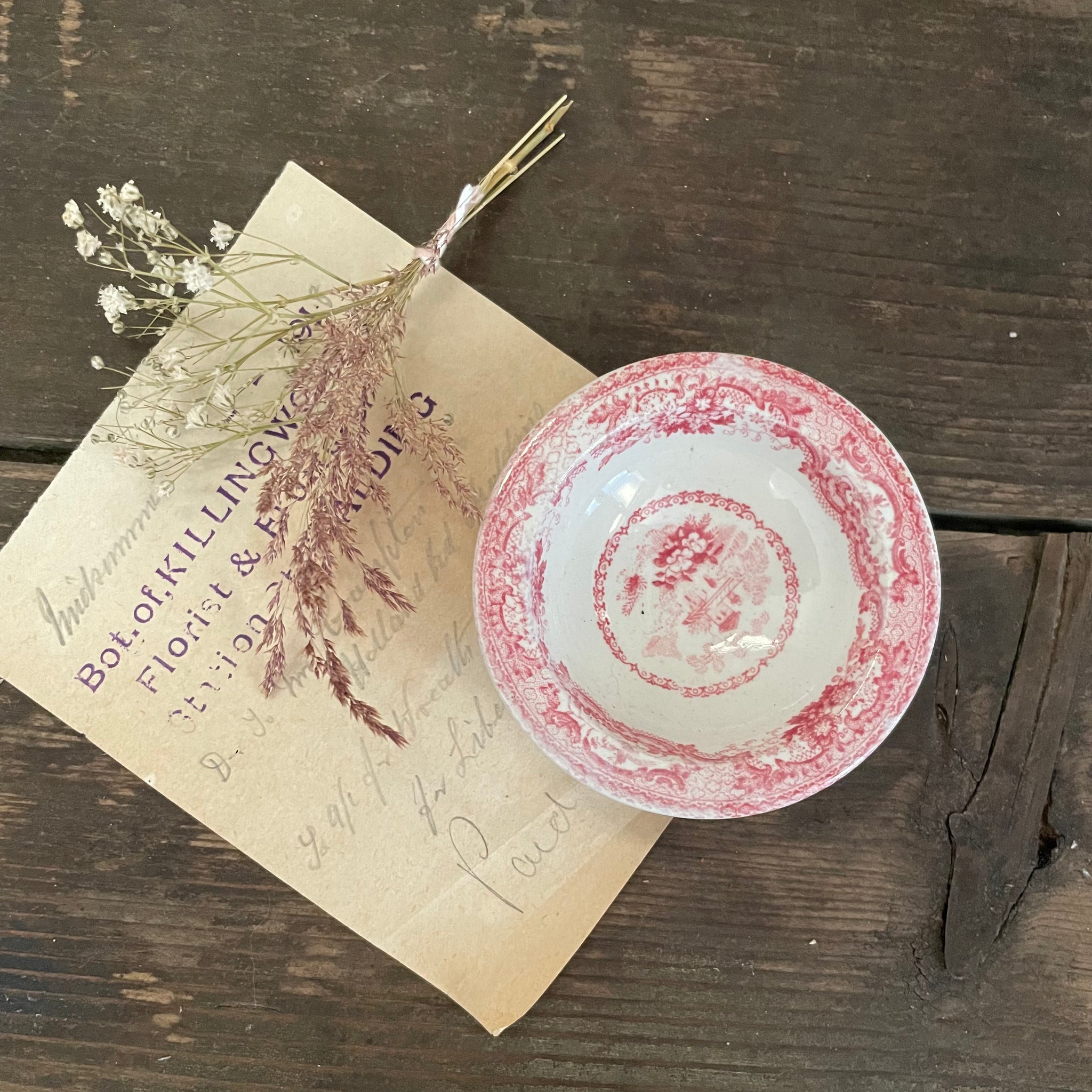 Victorian Pink Pin Dish
