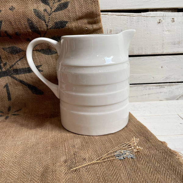 Vintage White Band Jug