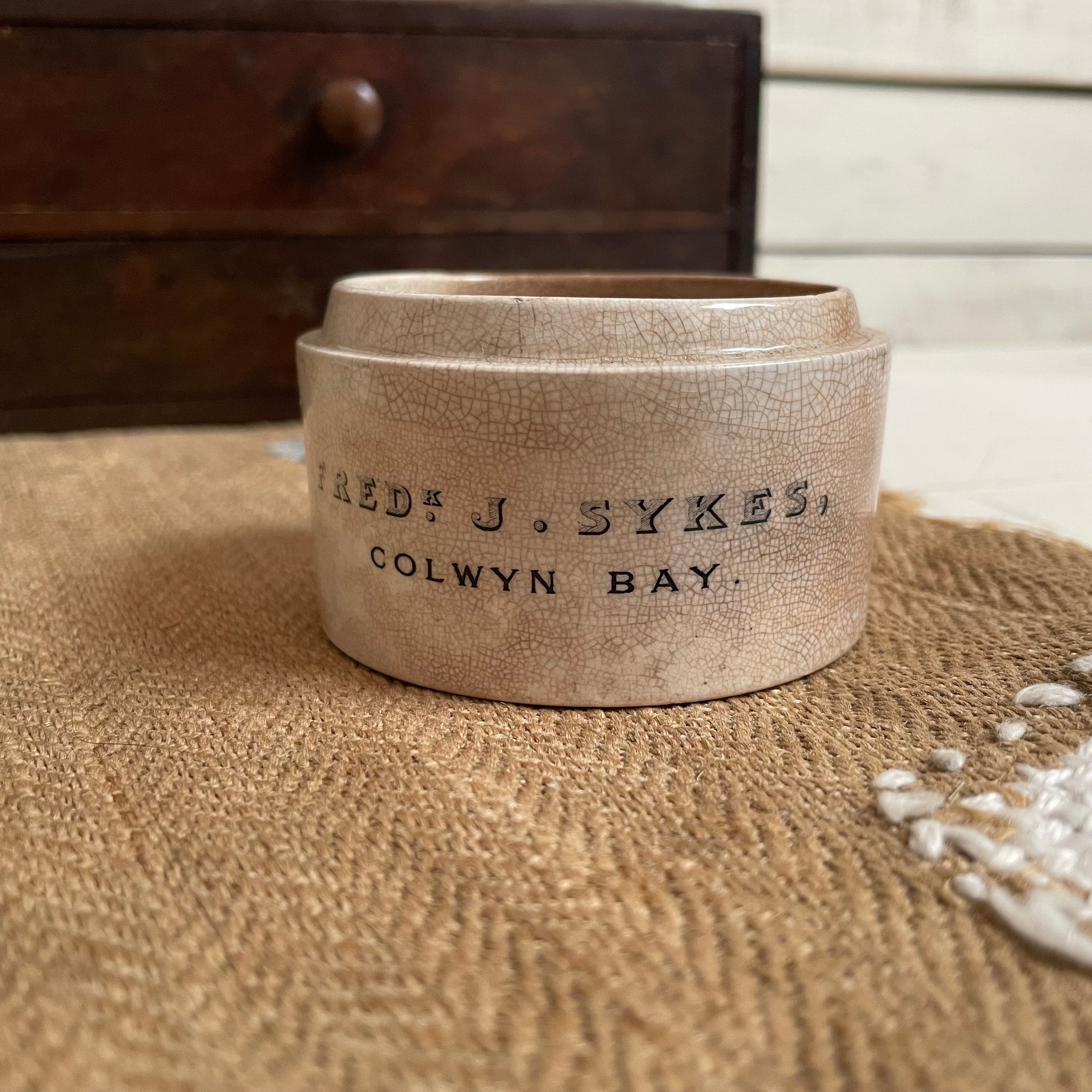 Antique Rare Stained F.J Skye Chemist Pot